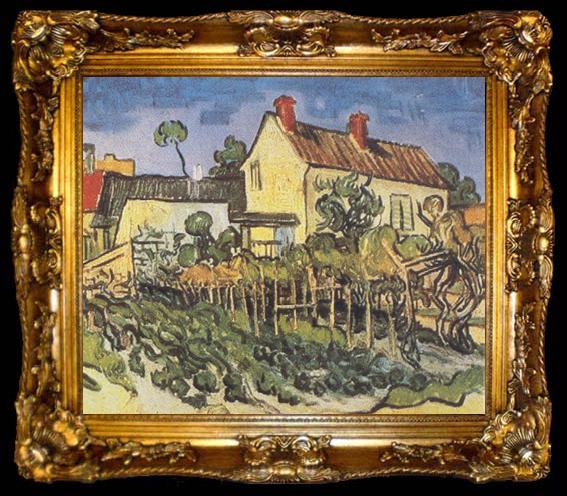 framed  Vincent Van Gogh The House of Pere Eloi (nn04), ta009-2